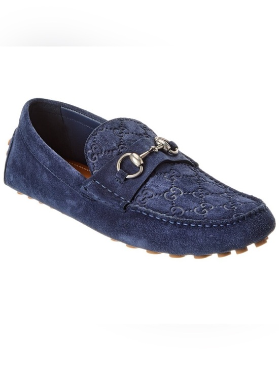 Gucci Other - Gucci, GG embossed suede Driver loafers size 9 fits
10US made in Italy